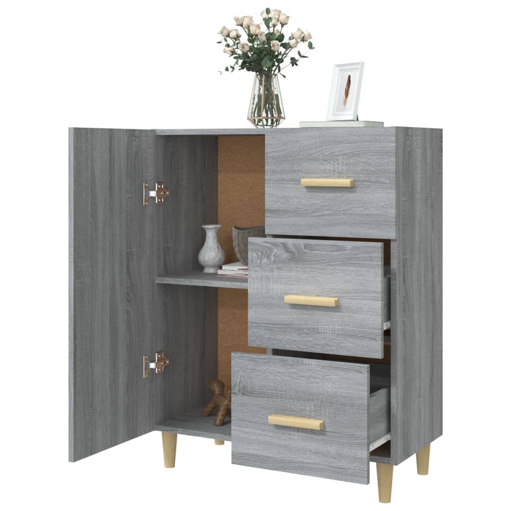 vidaXL Ντουλάπι Γκρι Sonoma 69,5 x 34 x 90 εκ. από Επεξεργασμένο Ξύλο