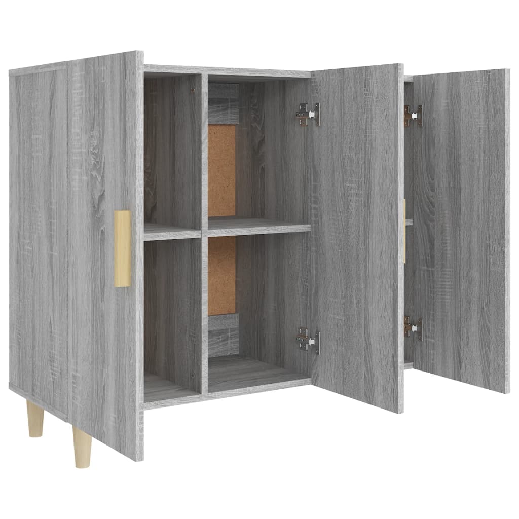 vidaXL Ντουλάπι Γκρι Sonoma 90 x 34 x 80 εκ. από Επεξεργασμένο Ξύλο