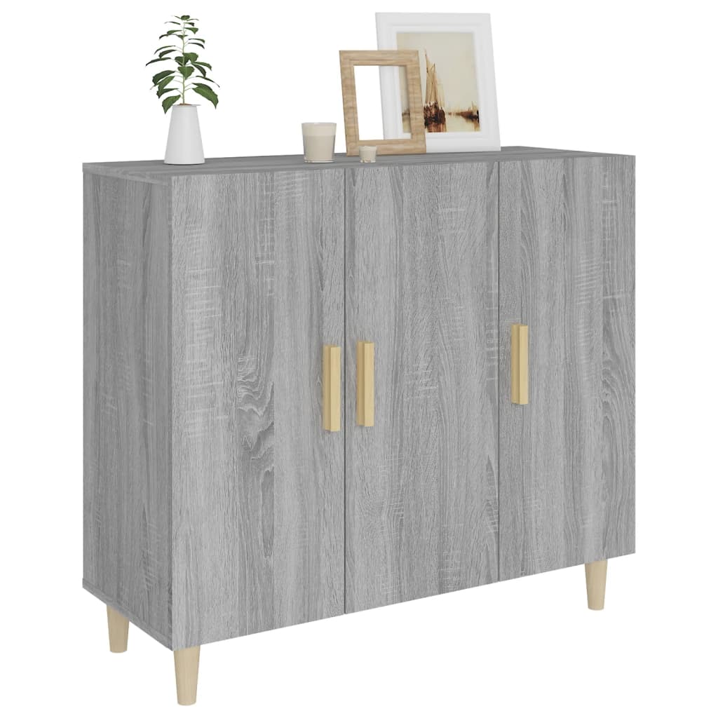 vidaXL Ντουλάπι Γκρι Sonoma 90 x 34 x 80 εκ. από Επεξεργασμένο Ξύλο