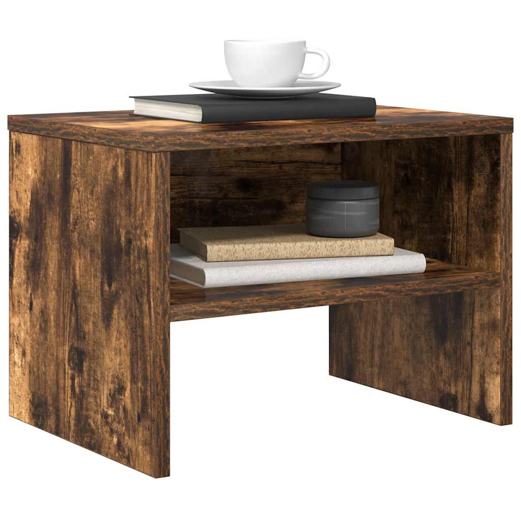 vidaXL Κομοδίνο Καπνιστή βελανιδιά 40x30x30 εκ. από Επεξεργασμένο Ξύλο