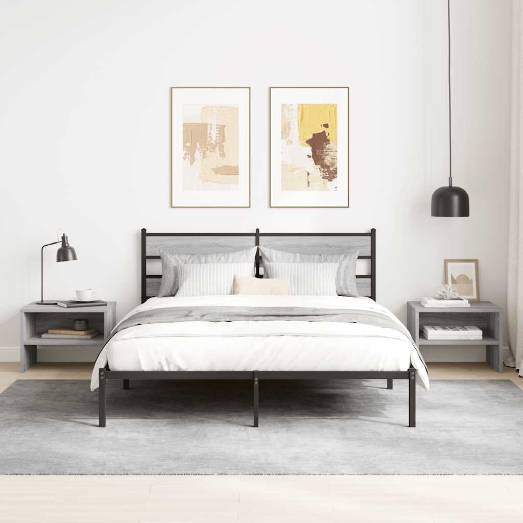 vidaXL Κομοδίνο Γκρι Sonoma 40x30x30 εκ. από Επεξεργασμένο Ξύλο