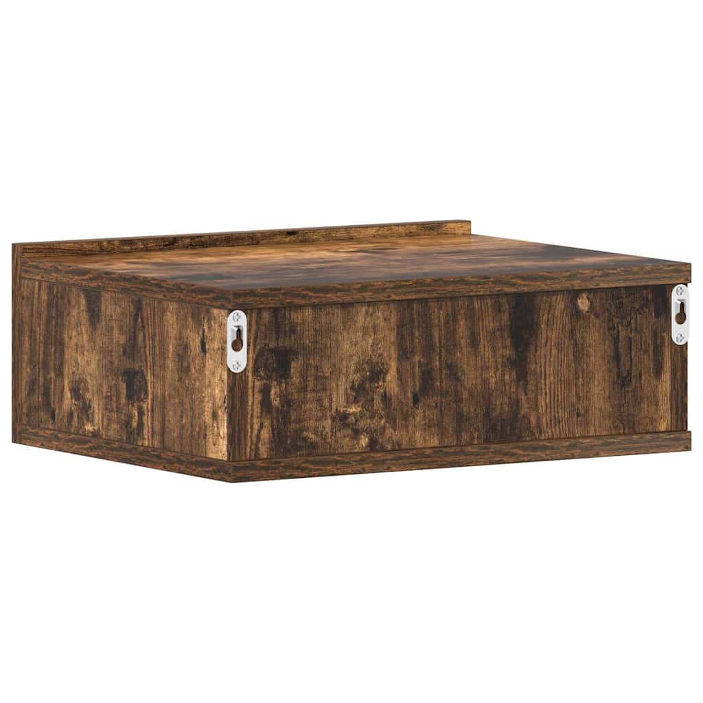 vidaXL Κομοδίνα Κρεμαστά 2 τεμ. Καπνιστή Δρυς 40x30x15εκ Επεξεργ. Ξύλο