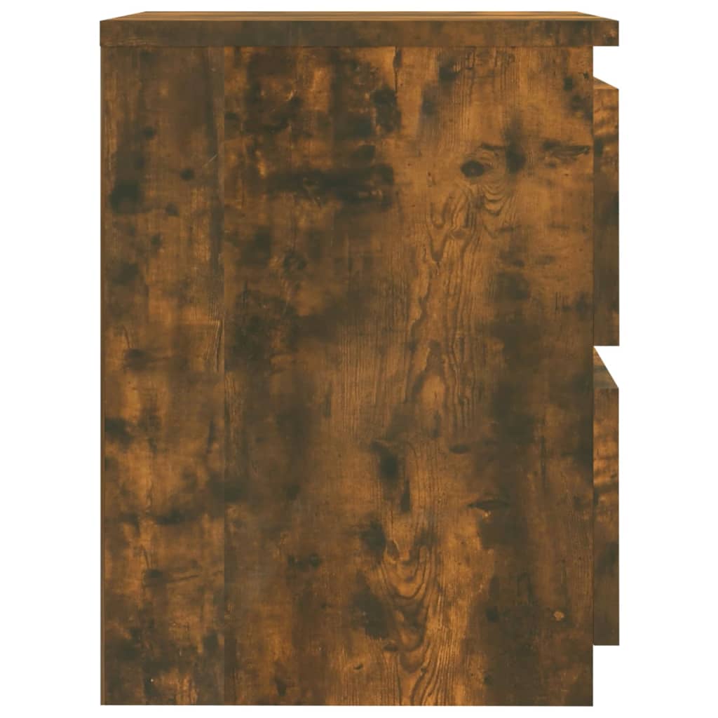 vidaXL Κομοδίνα 2 Τεμ. Καπνιστή Δρυς 30x30x40 εκ. Επεξεργασμένο Ξύλο