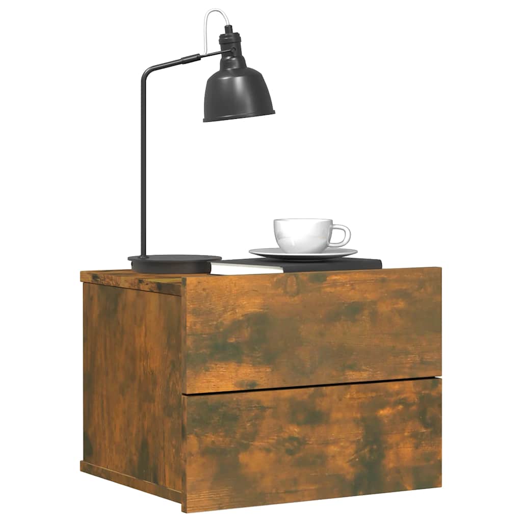 vidaXL Κομοδίνο Καπνιστή βελανιδιά 40x30x30 εκ. από Επεξεργασμένο Ξύλο