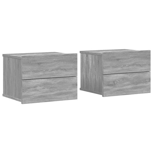 vidaXL Κομοδίνα 2 Τεμ. Γκρι Sonoma 40x30x30 εκ. από Επεξεργασμένο Ξύλο