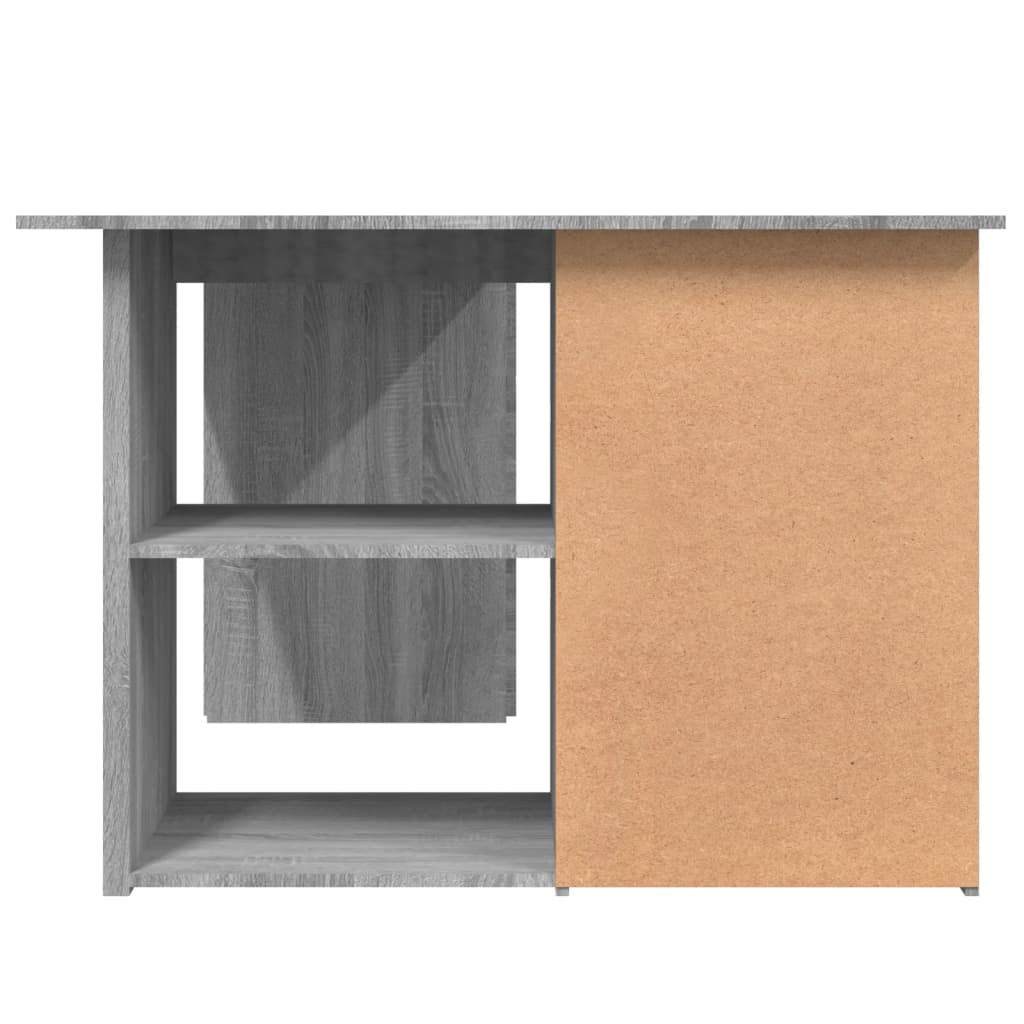 vidaXL Γραφείο Γωνιακό Γκρι Sonoma 145x100x76 εκ. Επεξεργασμένο Ξύλο