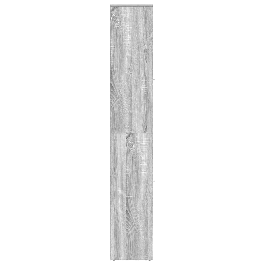 vidaXL Ντουλάπι Μπάνιου Γκρι Sonoma 30x30x183,5 εκ. Επεξεργασμένο Ξύλο