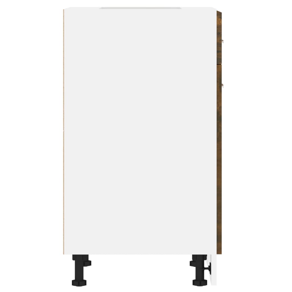 vidaXL Έπιπλο Με Συρτάρι Lyon Καπνιστή Δρυς 50x46x81,5εκ.