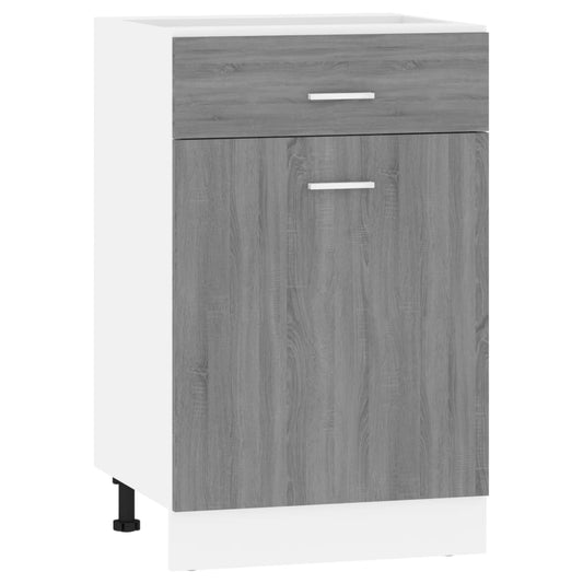 vidaXL Ντουλάπι με Συρτάρια "Lyon" Γκρι Sonoma 50x46x81,5 εκ. από Τεχνητό Ξύλο