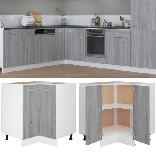 vidaXL Ντουλάπι Κουζίνας "Lyon" Γκρι Sonoma 75,5x75,5x81,5 εκ. από Τεχνητό Ξύλο