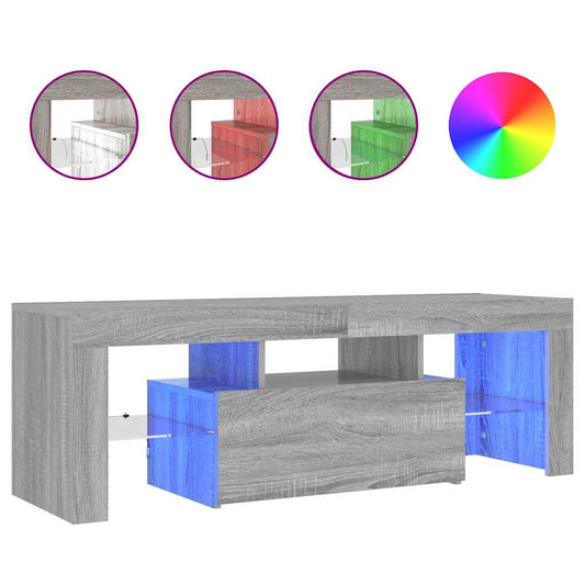 vidaXL Έπιπλο Τηλεόρασης με LED Γκρι Sonoma 120x35x40 εκ.