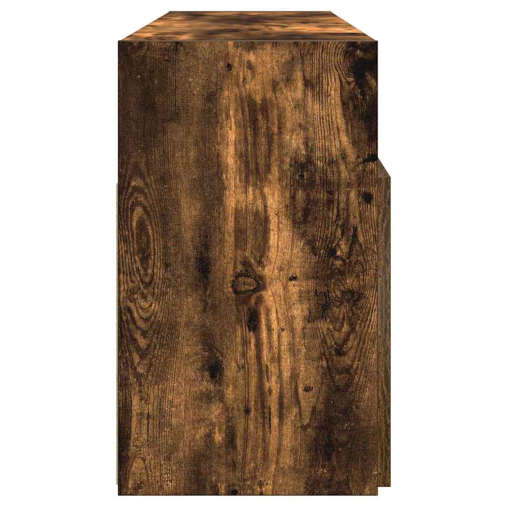 vidaXL Έπιπλο Τηλεόρασης με LED Καπνιστή Δρυς 120 x 30 x 50 εκ.