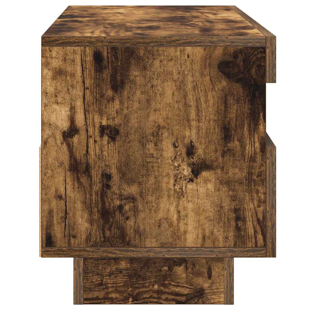 vidaXL Έπιπλο Τηλεόρασης με LED Καπνιστή Δρυς 100x35x40 εκ.