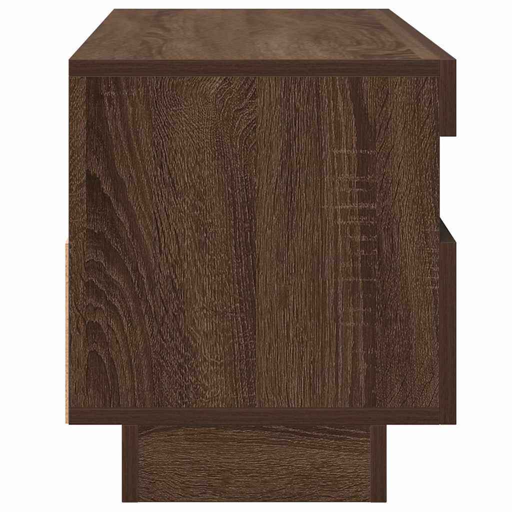 vidaXL Έπιπλο Τηλεόρασης με LED Καφέ Δρυς 100x35x40 εκ.