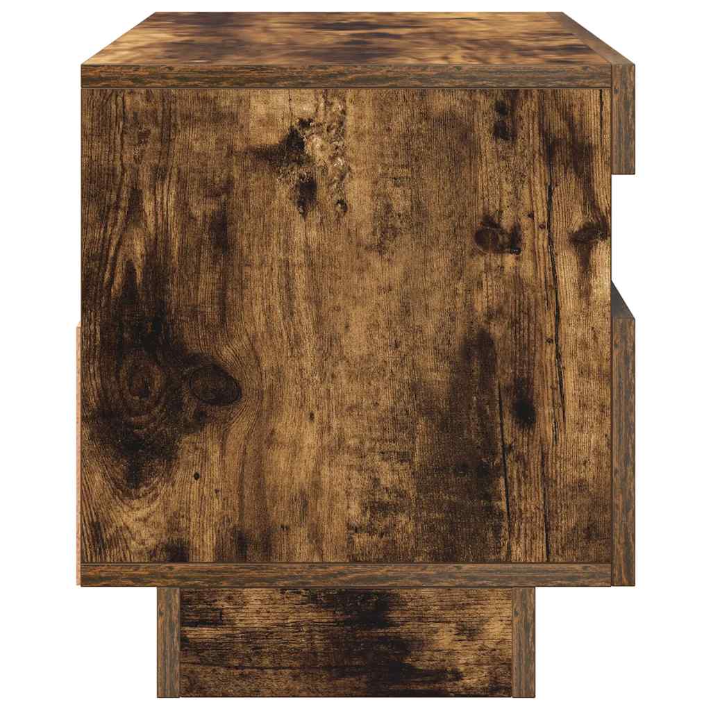 vidaXL Έπιπλο Τηλεόρασης με LED Καπνιστή Δρυς 80 x 35 x 40 εκ.