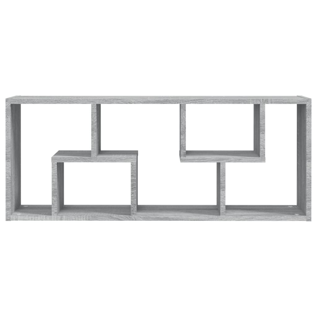 vidaXL Ραφιέρα Τοίχου Γκρι Sonoma 36x16x90εκ. Επεξεργασμένο Ξύλο