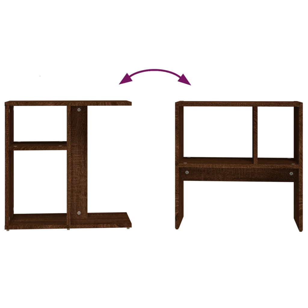 vidaXL Βοηθητικό Τραπέζι Καφέ Δρυς 50 x 30 x 50 εκ. Επεξεργασμένο Ξύλο