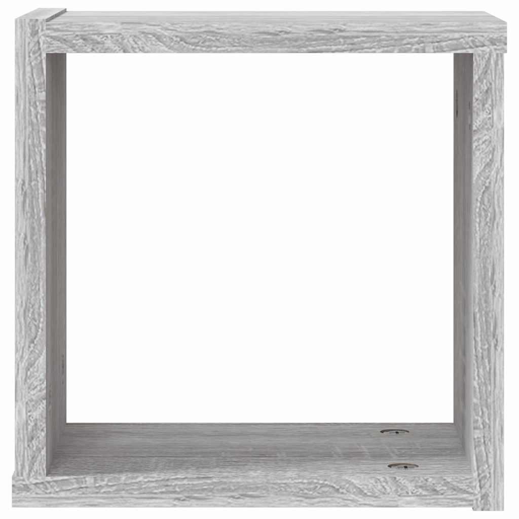 vidaXL Ράφια Τοίχου με ράφι 4 pcs Γκρίζο Σονομα 26 x 15 x 26 cm