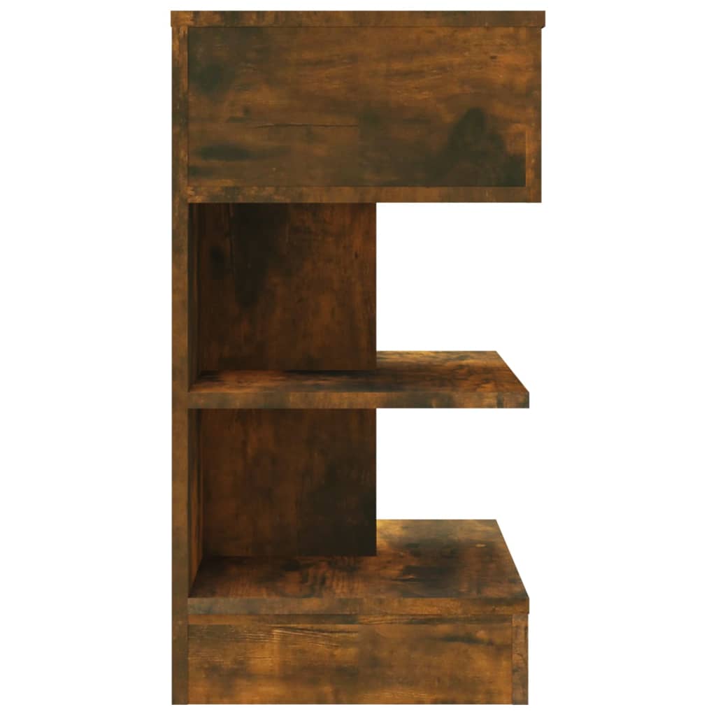 vidaXL Κομοδίνο Καπνιστή βελανιδιά 40x35x65 εκ. από Επεξεργασμένο Ξύλο