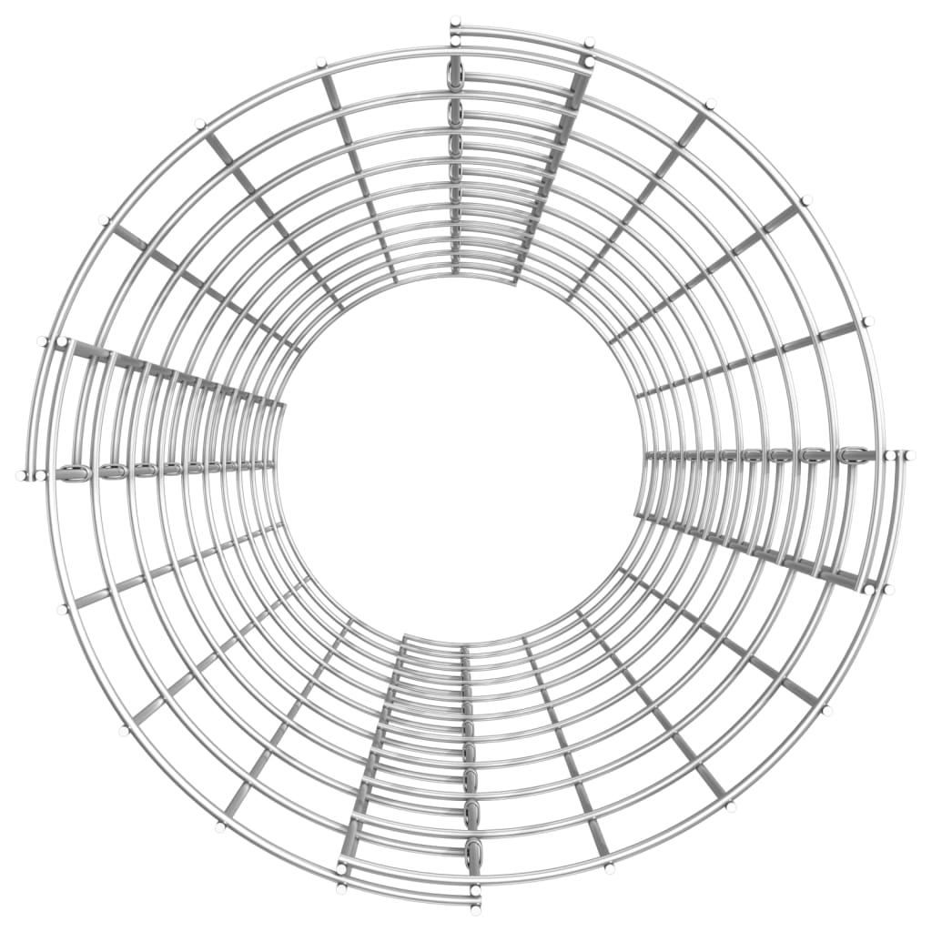 vidaXL Συρματοκιβώτιο-Γλάστρα Υπ. 3 τεμ Κυκλική Ø30x100εκ Γαλβ Χάλυβας
