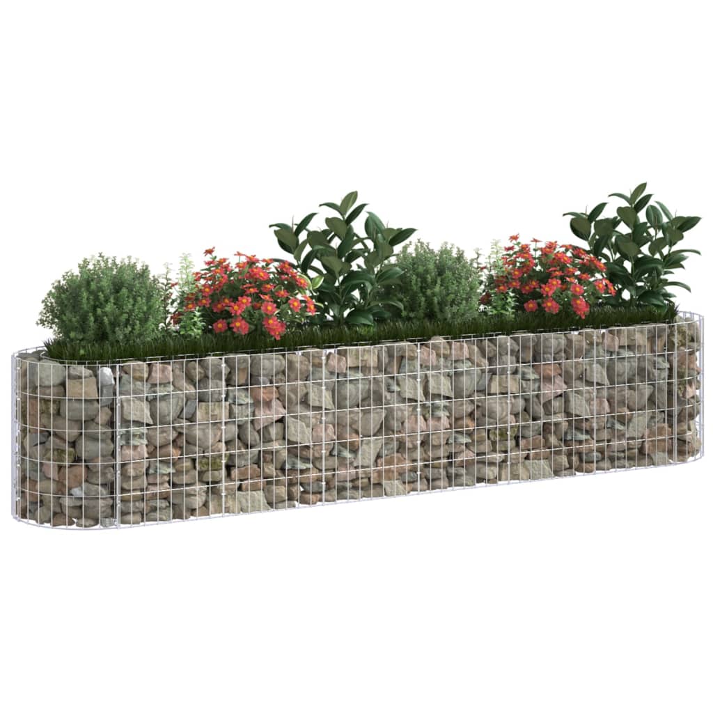 vidaXL Συρματοκιβώτιο-Γλάστρα Υπερυψωμένη 260x50x50 εκ. Γαλβαν. Ατσάλι