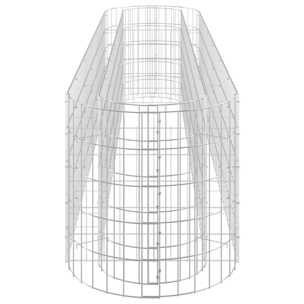 vidaXL Συρματοκιβώτιο-Γλάστρα Υπερυψωμένη 260x50x50 εκ. Γαλβαν. Ατσάλι