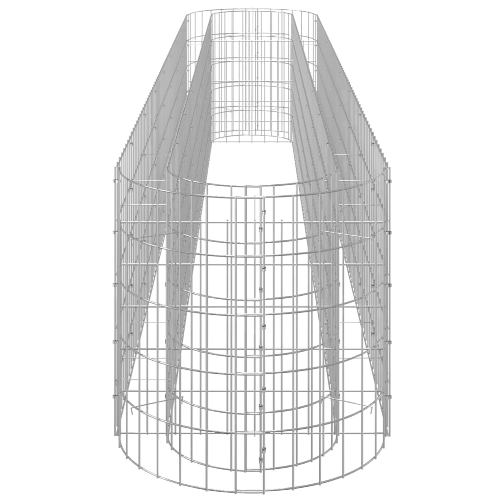 vidaXL Συρματοκιβώτιο-Γλάστρα Υπερυψωμένη 330x50x50 εκ. Γαλβαν. Ατσάλι