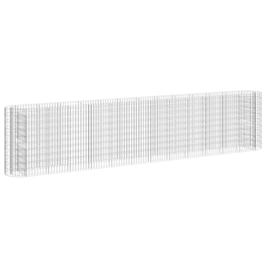 vidaXL Συρματοκιβώτιο-Γλάστρα Υπερυψωμένη 470x50x100 εκ Γαλβαν. Ατσάλι