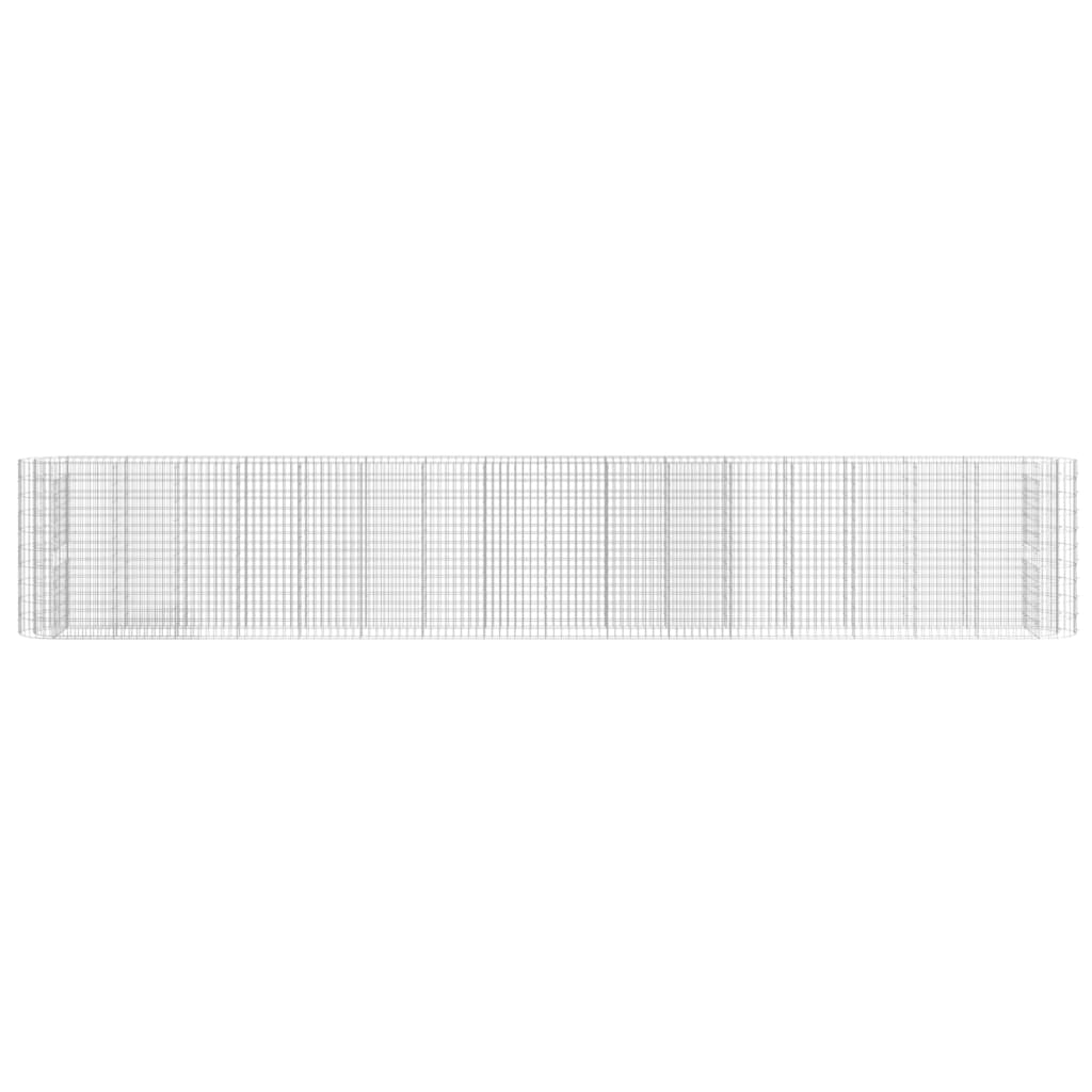 vidaXL Συρματοκιβώτιο-Γλάστρα Υπερυψωμένη 610x50x100 εκ Γαλβαν. Ατσάλι