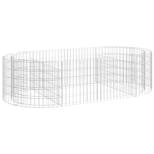 vidaXL Συρματοκιβώτιο-Γλάστρα Υπερυψωμένη 200x100x50 εκ Γαλβαν. Ατσάλι