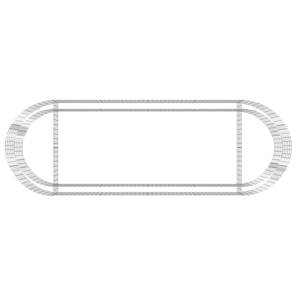 vidaXL Συρματοκιβώτιο-Γλάστρα Υπερυψωμένη 300x100x50 εκ Γαλβαν. Ατσάλι