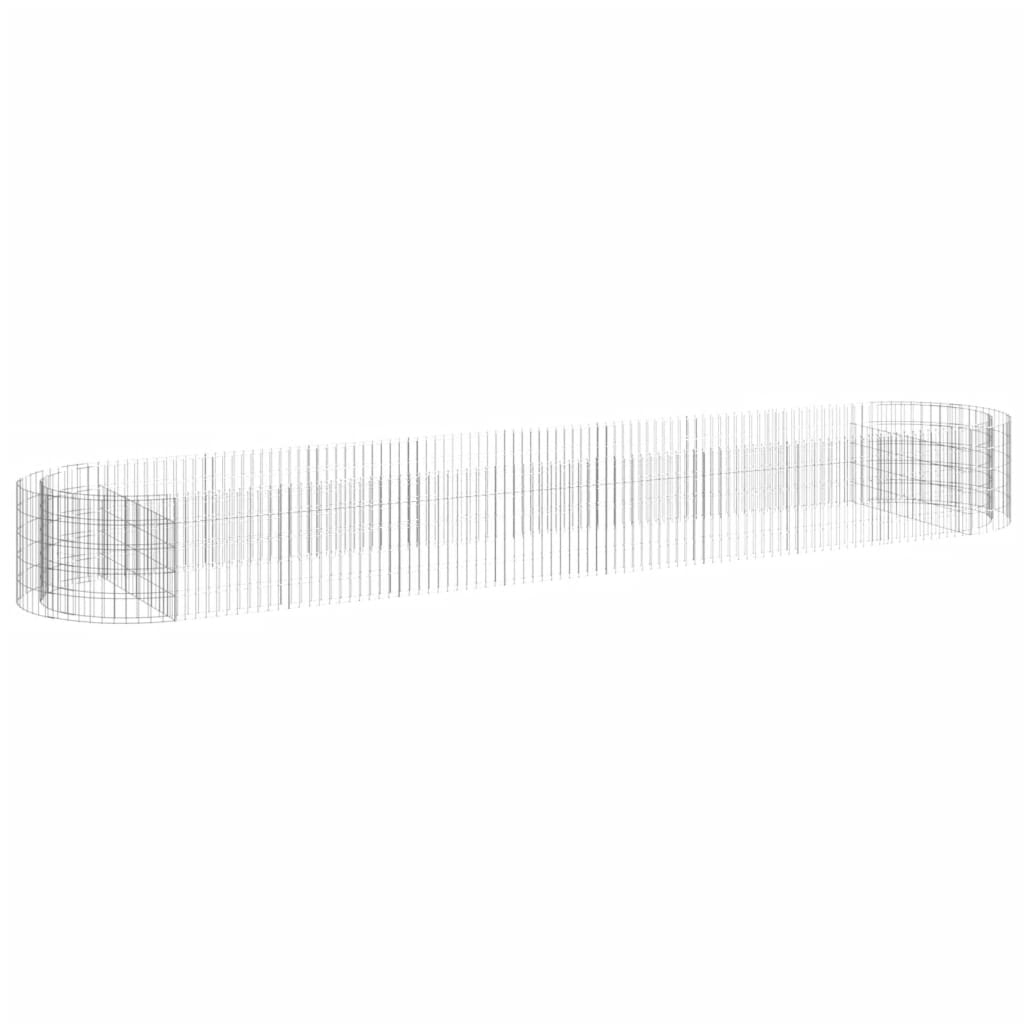 vidaXL Συρματοκιβώτιο-Γλάστρα Υπερυψωμένη 500x100x50 εκ Γαλβαν. Ατσάλι