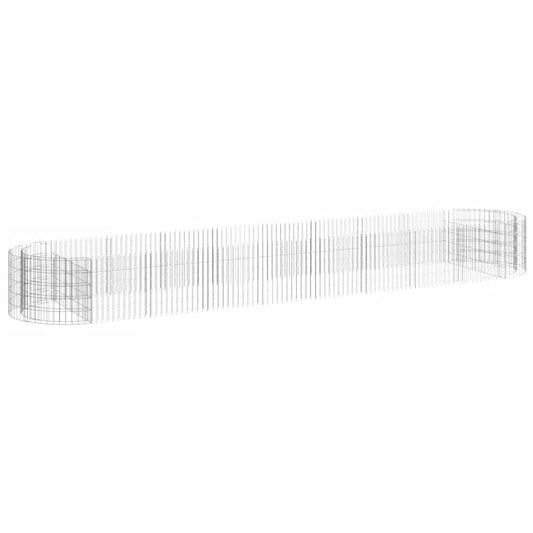 vidaXL Συρματοκιβώτιο-Γλάστρα Υπερυψωμένη 500x100x50 εκ Γαλβαν. Ατσάλι