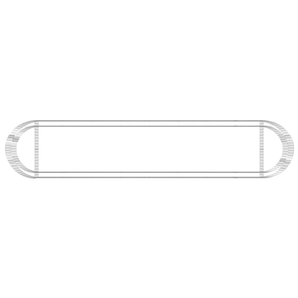 vidaXL Συρματοκιβώτιο-Γλάστρα Υπερυψωμένη 500x100x50 εκ Γαλβαν. Ατσάλι