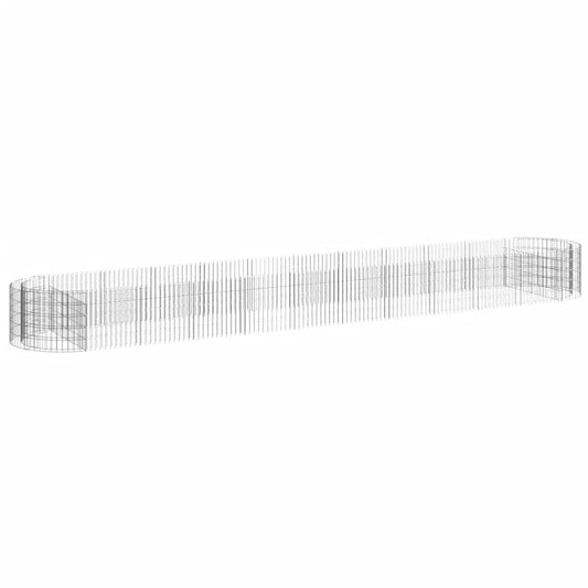 vidaXL Συρματοκιβώτιο-Γλάστρα Υπερυψωμένη 600x100x50 εκ Γαλβαν. Ατσάλι