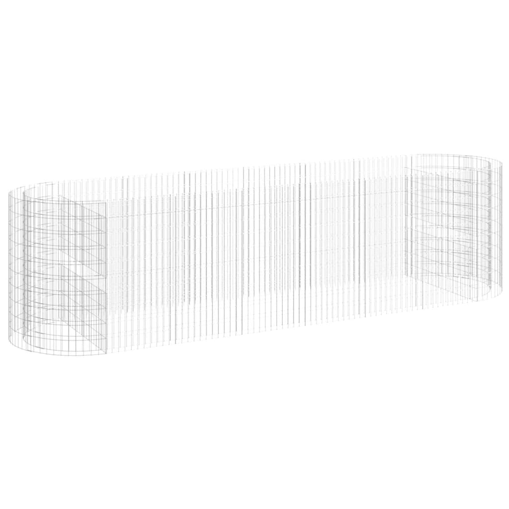 vidaXL Συρματοκιβώτιο-Γλάστρα Υπερυψωμένη 400x100x100 εκ Γαλβ. Ατσάλι