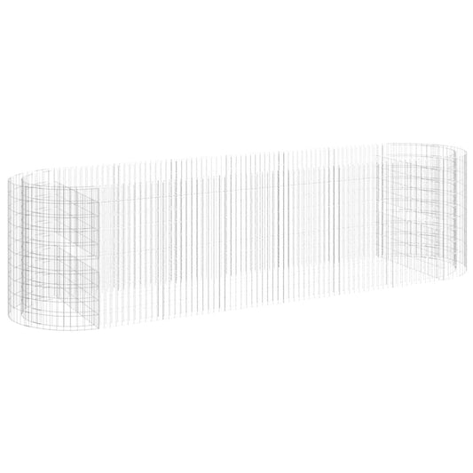 vidaXL Συρματοκιβώτιο-Γλάστρα Υπερυψωμένη 400x100x100 εκ Γαλβ. Ατσάλι