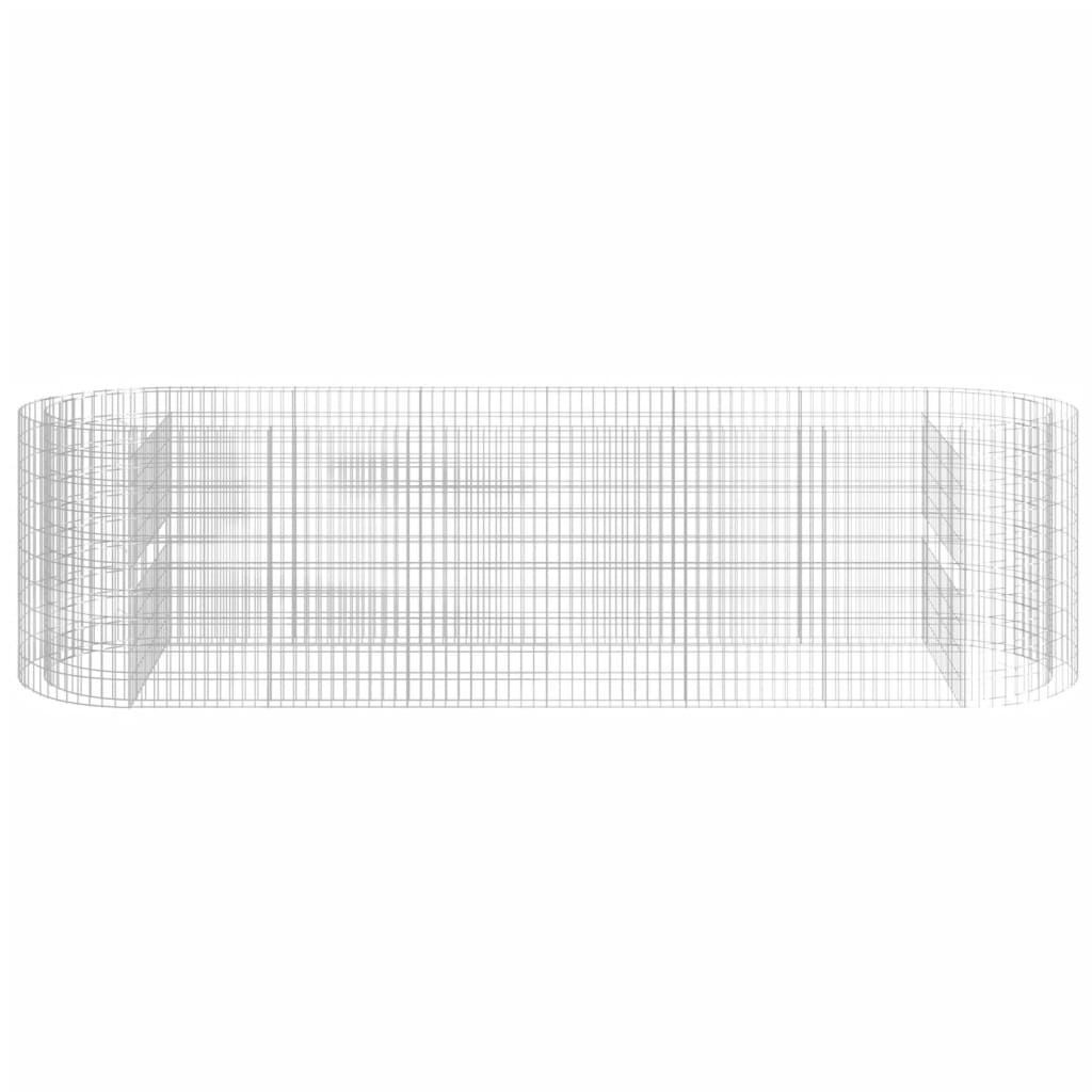 vidaXL Συρματοκιβώτιο-Γλάστρα Υπερυψωμένη 400x100x100 εκ Γαλβ. Ατσάλι