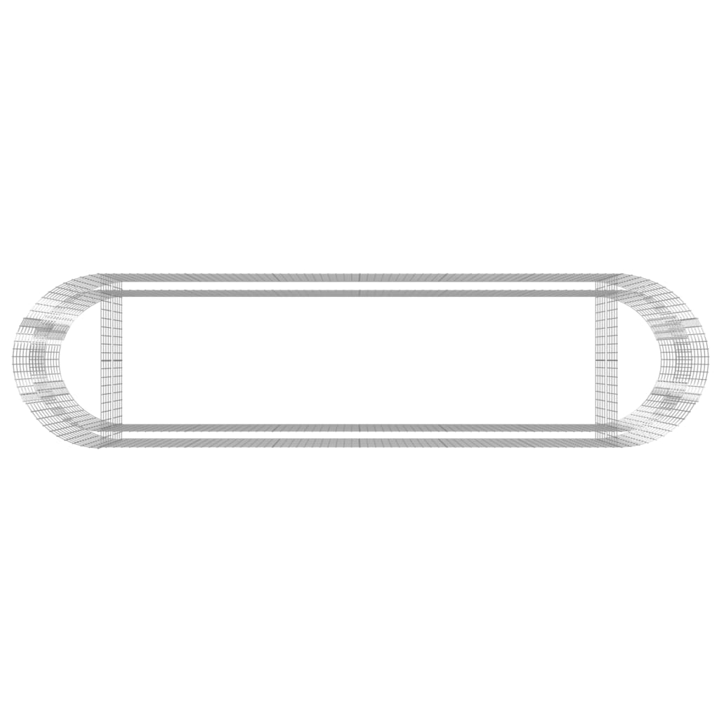 vidaXL Συρματοκιβώτιο-Γλάστρα Υπερυψωμένη 400x100x100 εκ Γαλβ. Ατσάλι