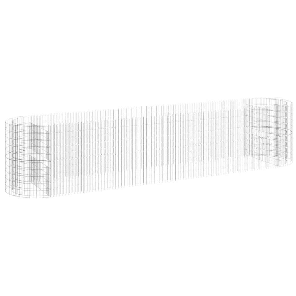 vidaXL Συρματοκιβώτιο-Γλάστρα Υπερυψωμένη 500x100x100 εκ Γαλβ. Ατσάλι