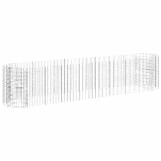 vidaXL Συρματοκιβώτιο-Γλάστρα Υπερυψωμένη 500x100x100 εκ Γαλβ. Ατσάλι