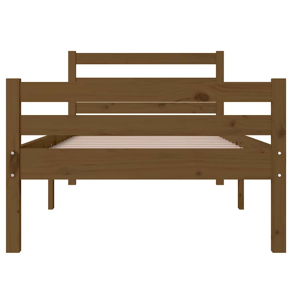 vidaXL Πλαίσιο Κρεβατιού Μελί 75x190 εκ. Ξύλο Πεύκου Small Single