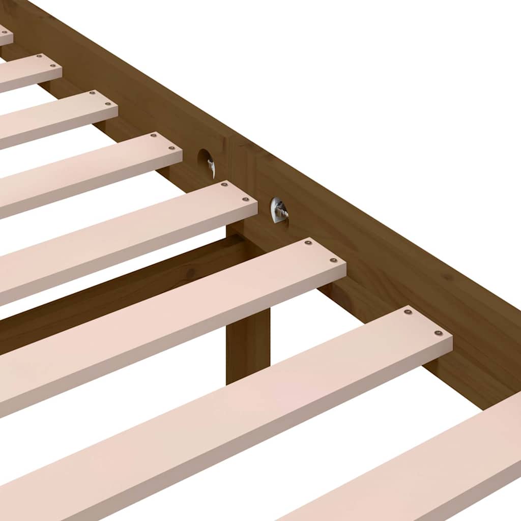 vidaXL Πλαίσιο Κρεβατιού Μελί 75x190 εκ. Ξύλο Πεύκου Small Single