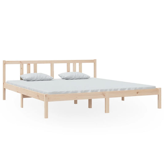 vidaXL Πλαίσιο Κρεβατιού 180 x 200 εκ. Μασίφ Ξύλο Super King Size
