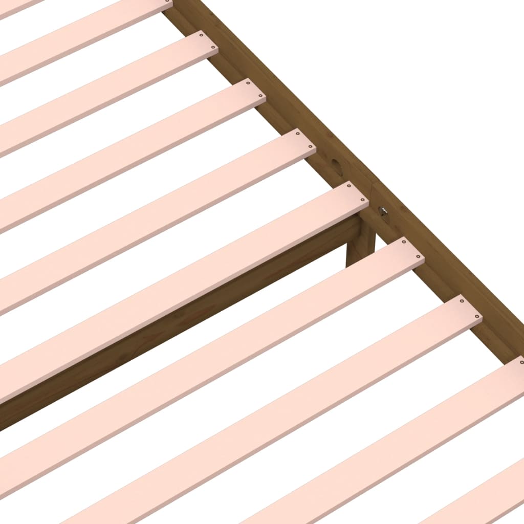 vidaXL Πλαίσιο Κρεβατιού Μελί 75x190 εκ. Ξύλο Πεύκου Small Single