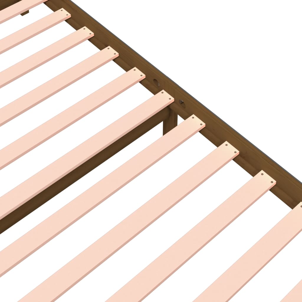 vidaXL Πλαίσιο Κρεβατιού Μελί 120x190 εκ. Μασίφ Ξύλο Small Double