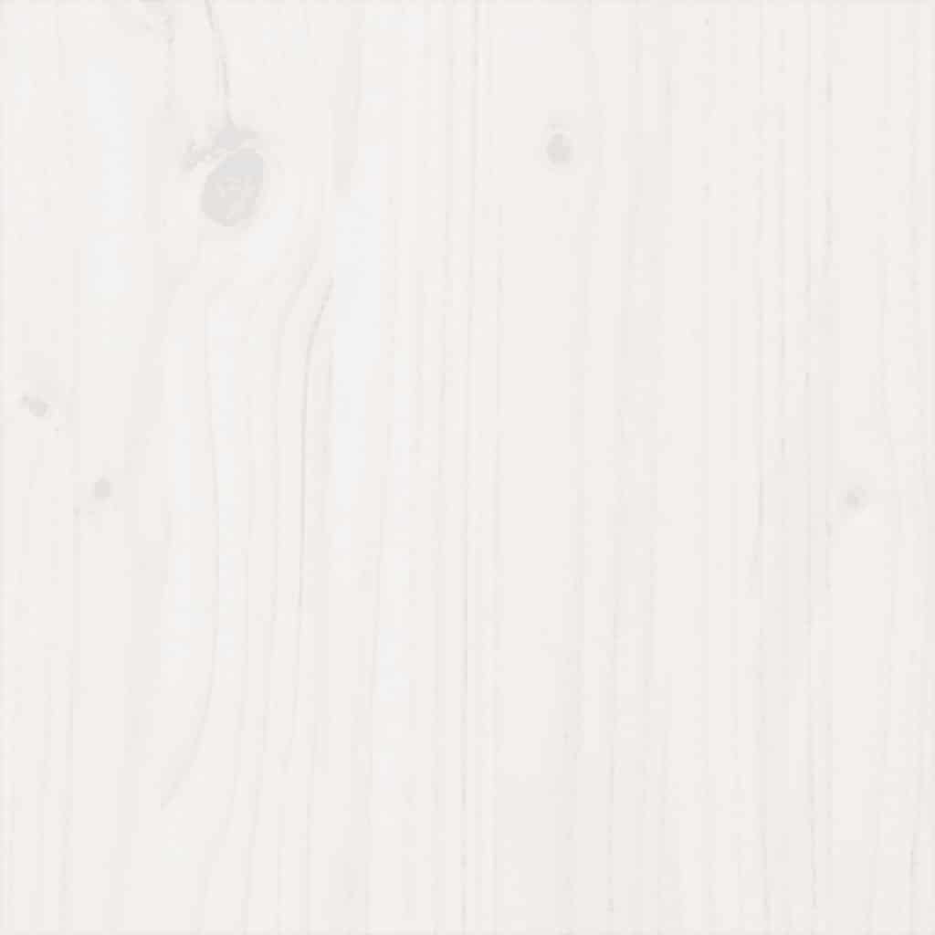 vidaXL Πλαίσιο Κρεβατιού Λευκό 135x190 εκ. από Μασίφ Ξύλο Double