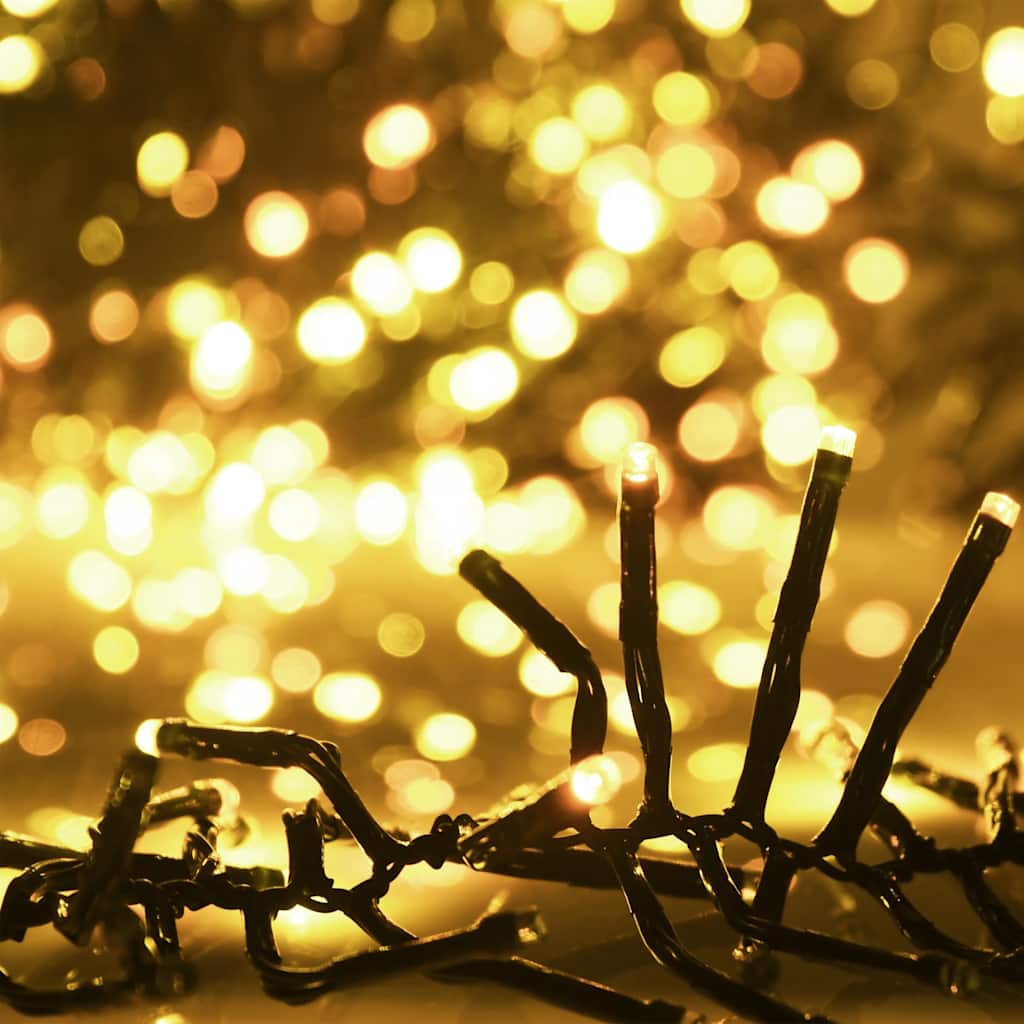 vidaXL Φωτάκια Cluster με 1000 LED Θερμό Λευκό 11 μ. από PVC