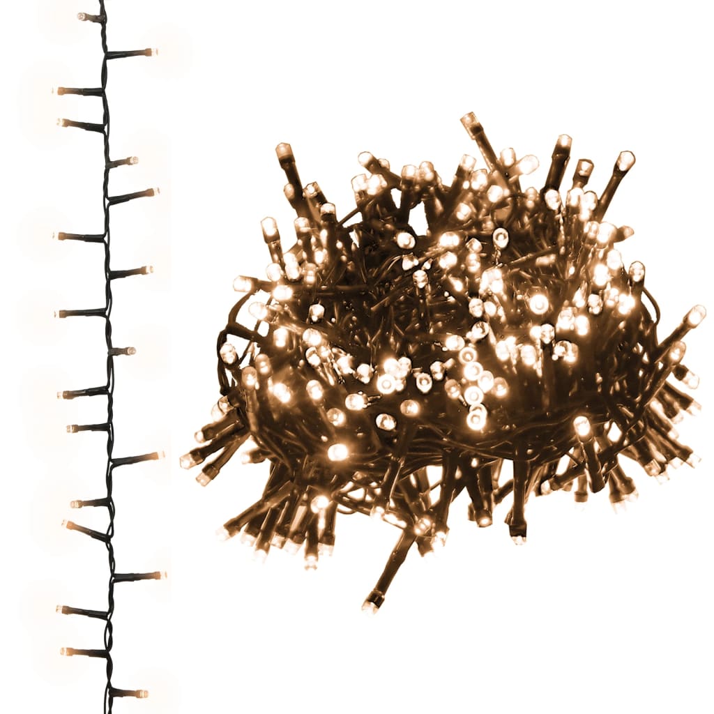 vidaXL Φωτάκια Compact με 2000 LED Θερμό Λευκό 45 μ. από PVC