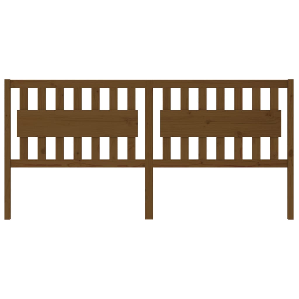 vidaXL Κεφαλάρι Κρεβατιού Μελί 205,5x4x100 εκ. Μασίφ Ξύλο Πεύκου